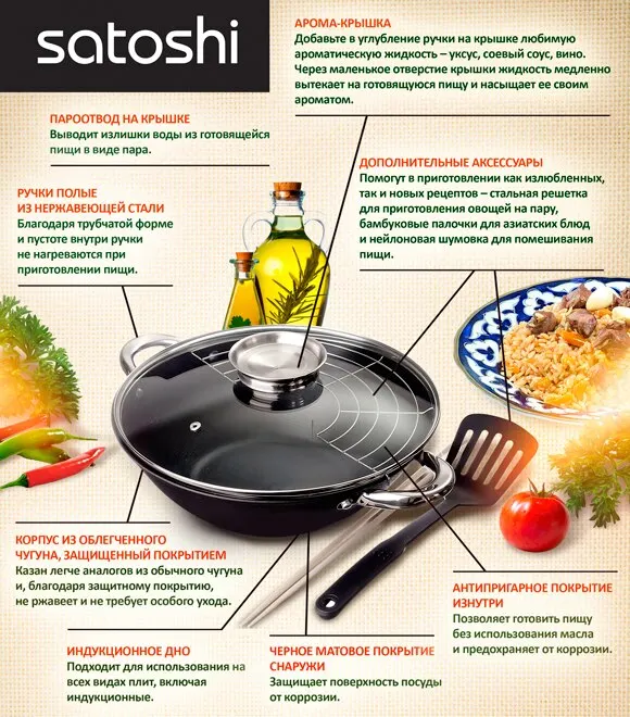 Goede Wok Pan Gietijzeren Braadpan Met Houten Handvat Grill Koffie Pot Bowler Pan Koekenpan Mok Frituren 808  029 030 031