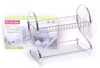 

Dish dryer двухъярусная 55*24,5*37 cm of Kamille chrome steel, kml-0764