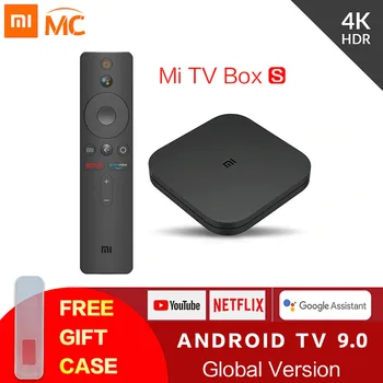 

Original Global XiaomiMi TV Box S 4K Ultra HD Android TV 9.0 HDR 2G 8G WiFi Google Cast Netflix Smart TV Mi Box 4 Media Player