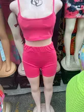 Conjunto de dos piezas formado por top y pantalón corto, de dos piezas Trajes, verano, venta al por mayor