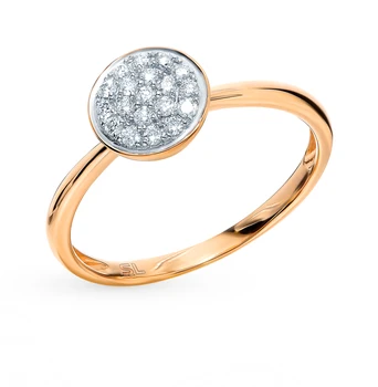

Gold ring with diamonds sunlight sample 585