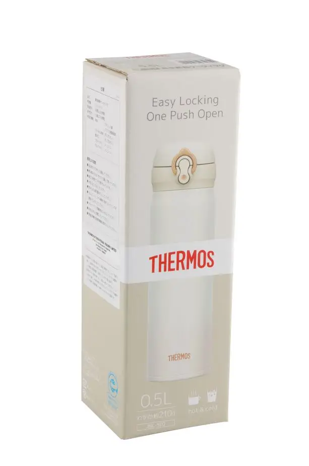 Термос THERMOS из нержавеющей стали JNL 502 PRW 500 мл термокружка белая с откидной крышкой