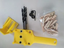 Guía de taladro con plantilla y herramienta para carpintería, 6, 8, 10mm, brocas HSS para madera, novedad