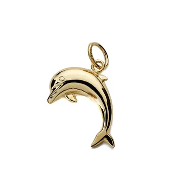 

Pendant 9k gold dolphin 20mm. [AB3652]