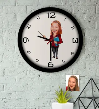 

Personalized Women 'S Teacher Caricature Of Wood Wall Saati-3