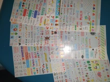 6 unidades/juego Kawaii, libro planificador de mercado de dibujo bonito, diario, decorar pegatinas de papelería, álbum de recortes transparente de PVC