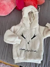 Suéteres de Navidad para la familia, sudaderas con capucha de Navidad, pijamas cálidos de Santa Claus, bordado de alce, regalo para niños y adultos, 19 colores, 2021