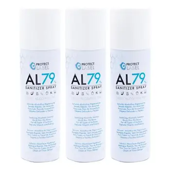 

Pack 3 hydroalcohol Spray 200 ml. Protect Label hygienising multisurface 79% Alcohol