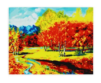 

Painting by numbers on canvas 40x50 cm "Autumn Grove" Red Cat B794