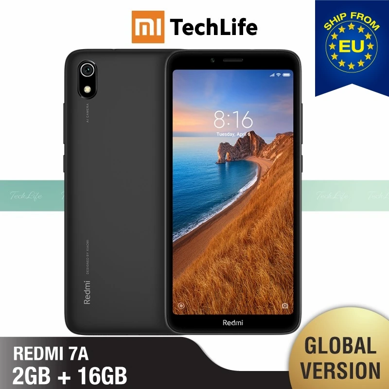 Глобальная версия Redmi 7A 16 Гб ROM 2 Гб RAM(Совершенно /запечатанный) redmi 7a, redmi 7a - Цвет: Matte Black 16GB