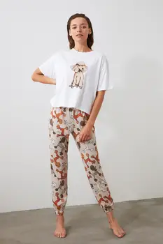 

Trendyol Dog Printed Knitted Pajamas Set THMAW21PT0321