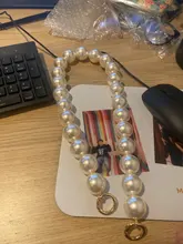 Correa con perlas para bolso de mujer, accesorio para bolso, manijas para cinturón, cadena de cuentas, piezas de mano, cierre plateado/dorado/negro