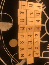 Cubo de Runas de madera Natural, 25 uds., adivinación, curación, Reiki, regalo de meditación, decoración