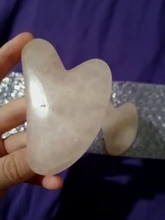 Tablero de Jade Guasha de cuarzo rosa, rascador de piedra Natural, herramientas para terapia de presión corporal, cara, cuello y espalda