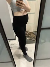 Laamei embarazo Leggings largo sólido pantalones para las mujeres embarazadas de cintura alta pantalones lápiz elástico entrenamiento deporte arriba Joggers