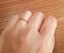 KNOCK titanio acero rosa oro Anti-alergia suave Simple boda parejas anillos bisutería para hombre o mujer regalo