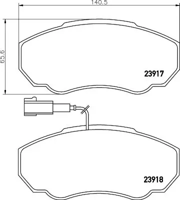 Колодки тормозные дисковые передн. JUMPER Bus(230P) JUMPER Box
