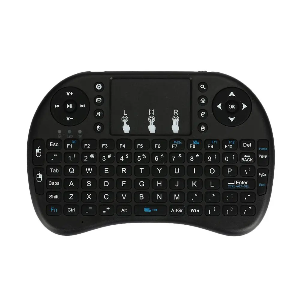 I8 Mini Портативный I8 HTPC карманный компьютер 2,4 ГГц DC5V с приемником сенсорный экран с клавиатурой qwerty компьютеры беспроводная клавиатура - Цвет: I8 Mini