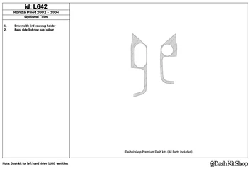 

Interior lining for Honda Pilot 2003-2004. Set L642.