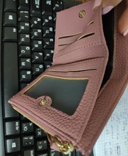 Cartera de piel sintética suave para mujer, cartera amarilla de marca, monedero Mini con broche, tarjetero, billetera corta, Bolso pequeño Delgado, llavero con cremallera