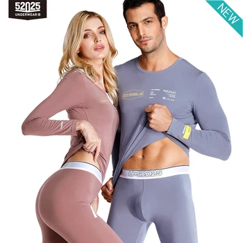 

52025 Men Thermal Underwear Women Thermal Underwear Soft Comfortable Fashion Long Johns Modal Thermal Underwear Set Men Thermal