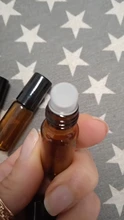 5 unds/pack 1ml 2ml 3ml 5ml 10ml ámbar delgada rollo de vidrio en botella de prueba de muestra viales para aceites esenciales con el rodillo de Metal/bola de cristal