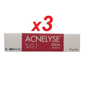 

3 pcs Acnelyse Cream Tretinoin 0.1% 20 GR EXP:2024– Effective in Acne Treatment, Fine Wrinkles, Damages Caused by the Sun Rays