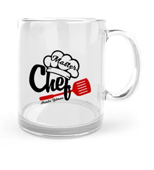 

Personalized Master Chef Glass Mug Cup-2