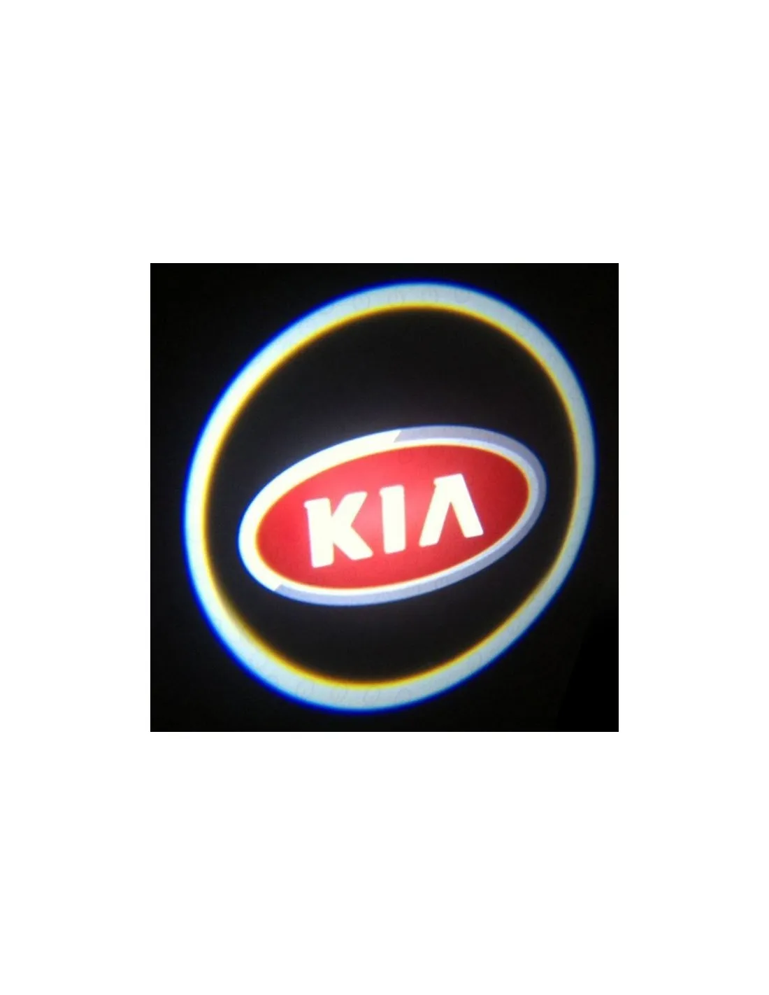LED Logo Projector for Kia car door with Battery no holes no connections  Plug & Play