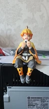 Premium Chokonose figura Anime cazadora de Kamado Tanjirou Agatsuma Zenitsu comer bolas de arroz PVC figura de acción