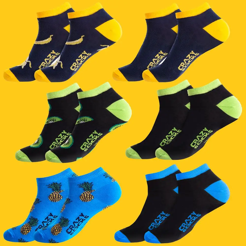 CRAZY socks оригинальные носки модный дизайн тиснение упаковка 6 штук в разных цветах