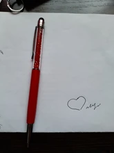 Bolígrafo de cristal creativa, bolígrafo de diamante bolígrafos de papelería, bolígrafo táctil, 11 colores, negro aceitoso, 1 Uds./venta