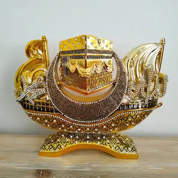 

Gold Color Ayatul Kursi Carved Ship Design Muslim Gift