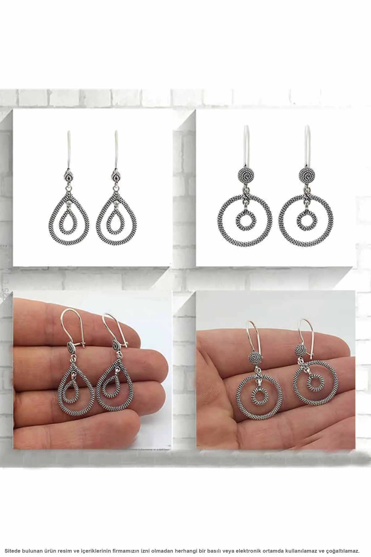 

Hand Job Ringed Ms. Silver Earrings