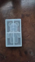 Moldes UV de silicona con forma de oso para joyería, moldes de resina para joyería, DIY, llavero, juguetes para niños