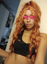 LING HANG-Peluca de cabello sintético para mujer, cabellera artificial de ondas largas, de alta temperatura, adecuada para mujeres negras y blancas