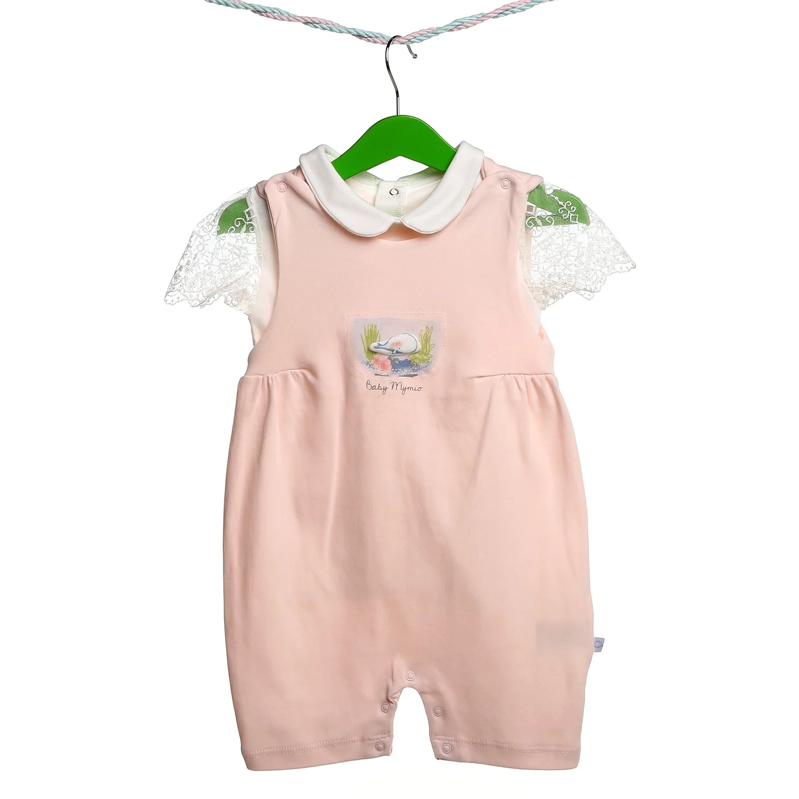 Ebebek Mymio китовый комбинезон с короткими рукавами для маленьких девочек Комплект