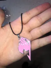 Collar de cola de hada para hombres y mujeres, colgante con logotipo de guild, joyería de Anime, cuerda de cuero, envío directo