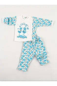 

Blue White Rose 2 li Girl Baby The Zibin suit