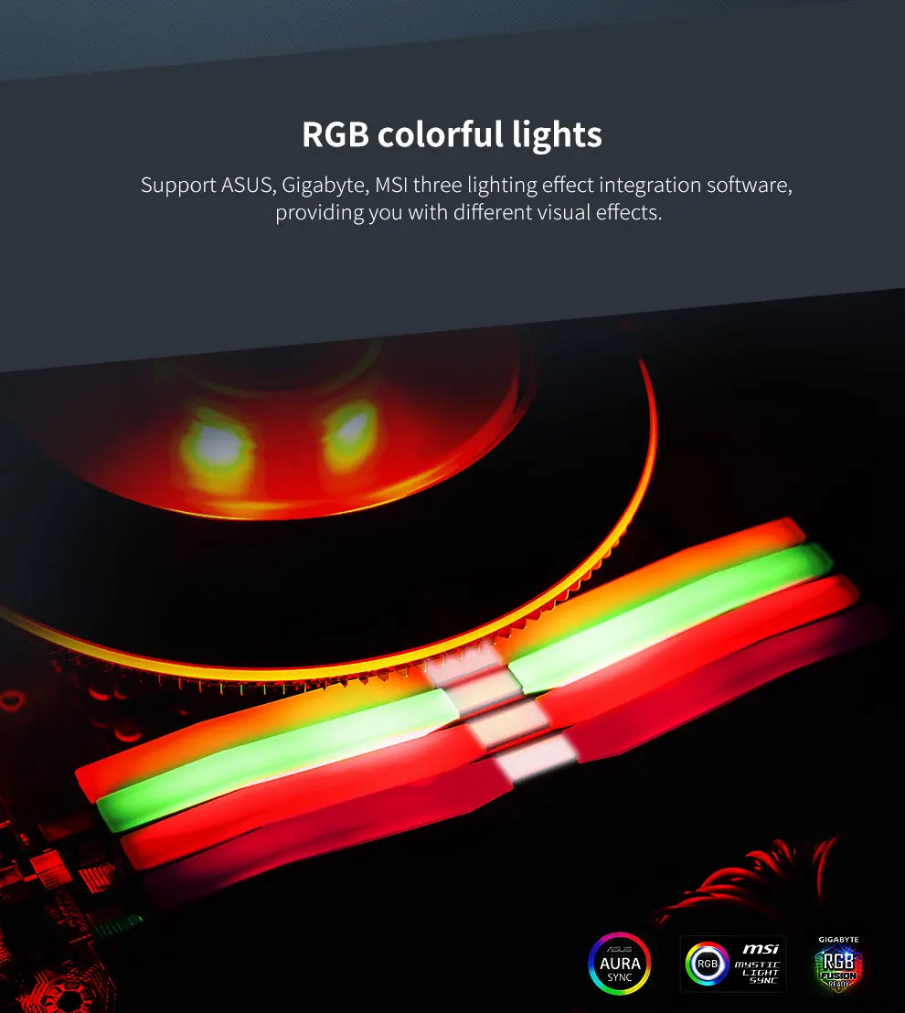Gloway-Mémoire RAM DDR4 pour ordinateur de bureau, 3200MHz, RVB, 8 Go X2,  3600MHz, 16 Go