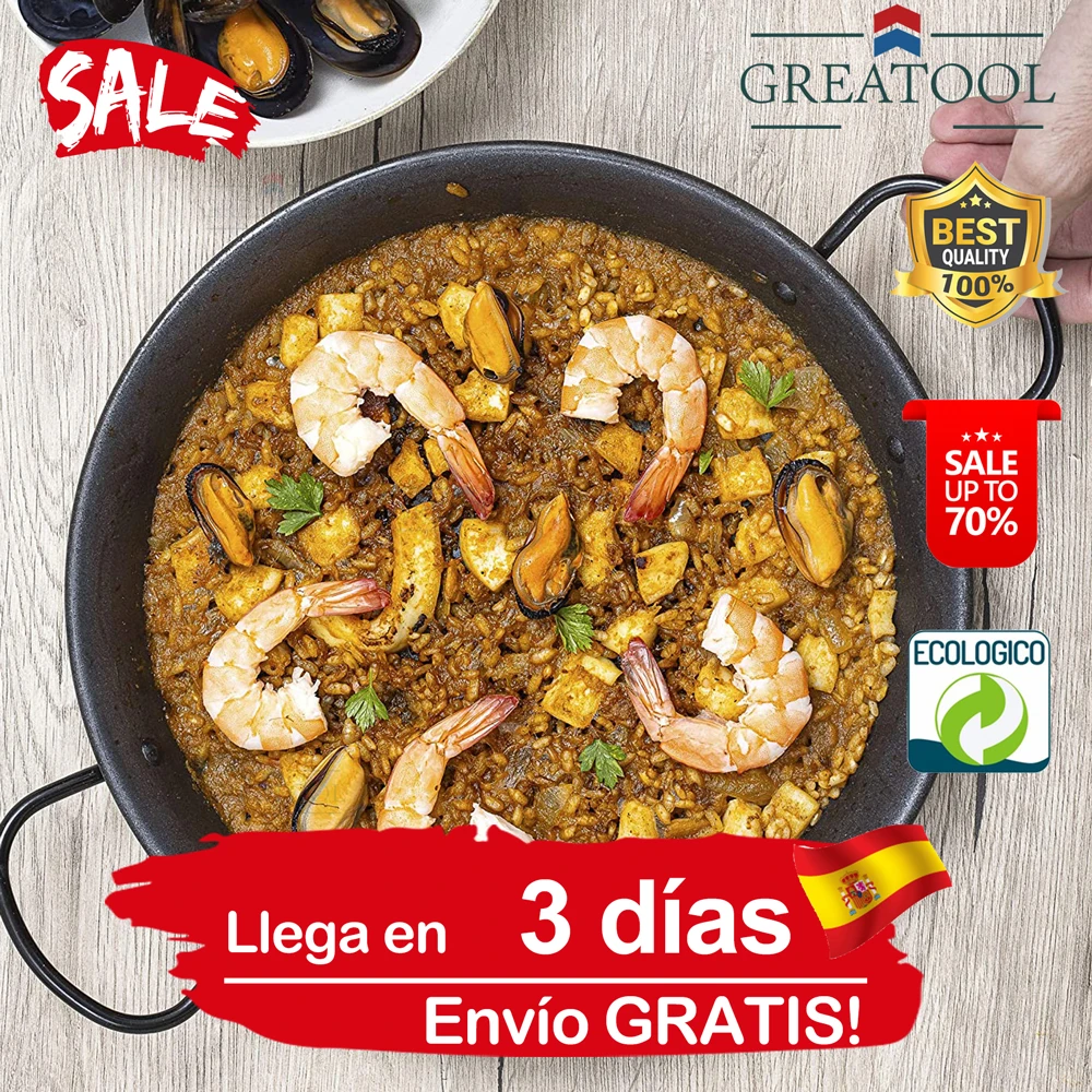 Paellas Induccion, anti dressing Pan, Valencian Paella, multi purpose