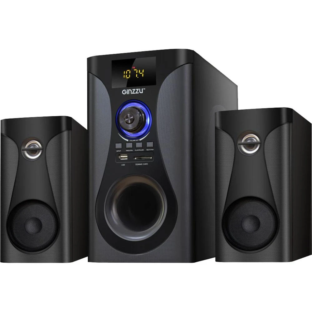 Колонки для компьютера GINZZU GM-425 (мощность 60 Вт; Bluetooth 4.0; фазоинвертор; магнитное экранирование; эквалайзер;