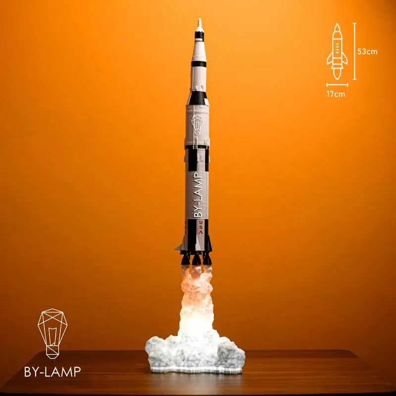 НАСА Apollo 11 Saturn V rocket in 1/400 модель дыма взлет декоративная подсветка ракетная