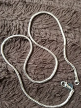 LEKANI-collar de cadena de serpiente para hombres y mujeres, Gargantilla de plata 925 de 1MM/2MM/3MM, joyería fina