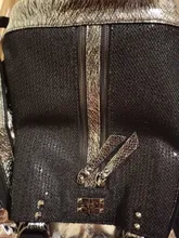 Mochila para ordenador portátil de cuero con lentejuelas para mujer, morral con cierre de personalidad, Mochila antirrobo de viaje