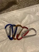 5 uds. De aleación de aluminio multicolor hebilla de seguridad llavero mosquetón de escalada con botón Camping senderismo gancho herramientas deportivas al aire libre