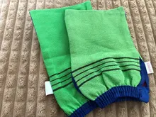 1 exfoliador de Spa de ducha guante de baño de dos caras exfoliación de limpieza corporal Mitt frotar piel muerta guante de peeling mágico