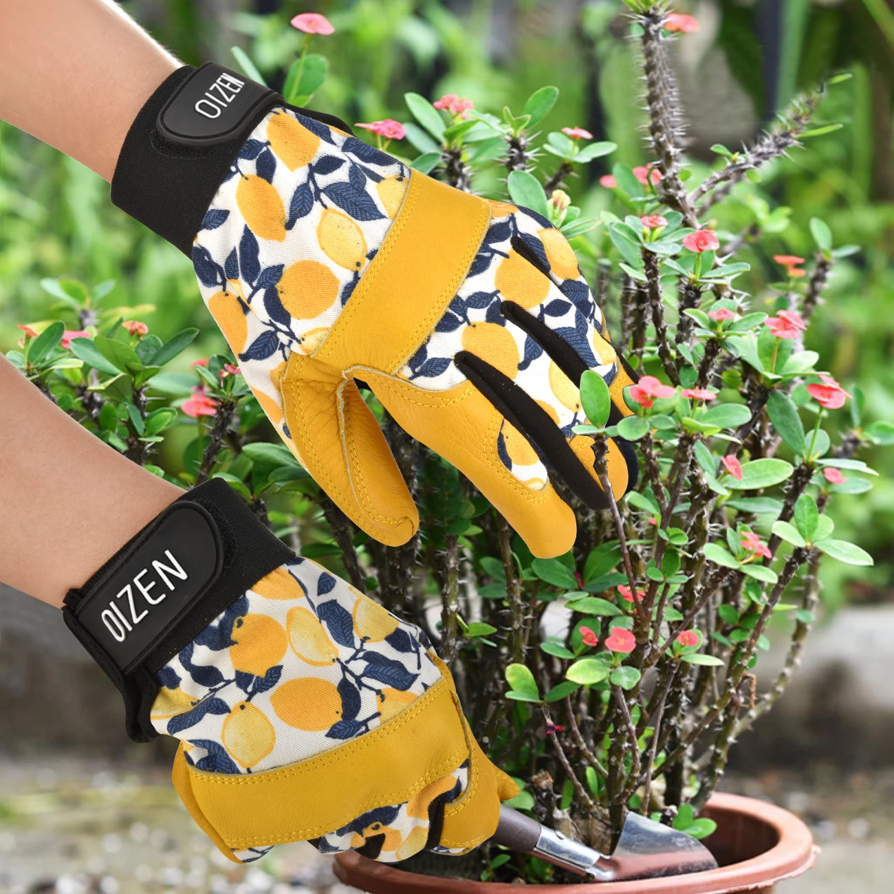 Garden Gloves for Women Cowhide Leather Cactus Gloves Gardening Digging Planting Thorn Proof Durable Work Glove Outdoor