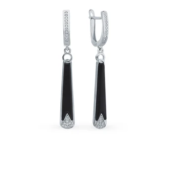 

Silver earrings with cubic zirconia sunlight sample 925