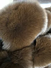 De invierno de la moda de cuero cálida capa natural abrigo de piel de zorro chaqueta de piel auténtica de zorro de invierno grueso abrigo cálido